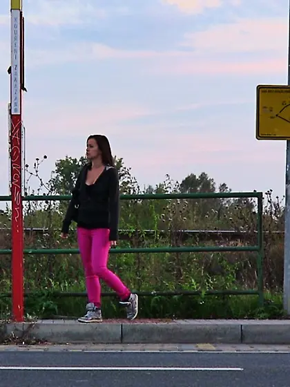 Sweet blue-eyed teen tight