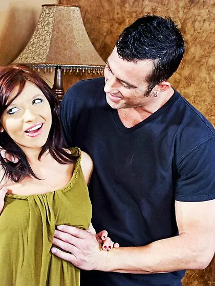 Hot chick Halie James has a huge cock fucking her mouth and unlo