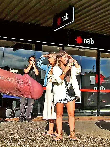 WNBR Byron Bay public erection sidewalk pleasure