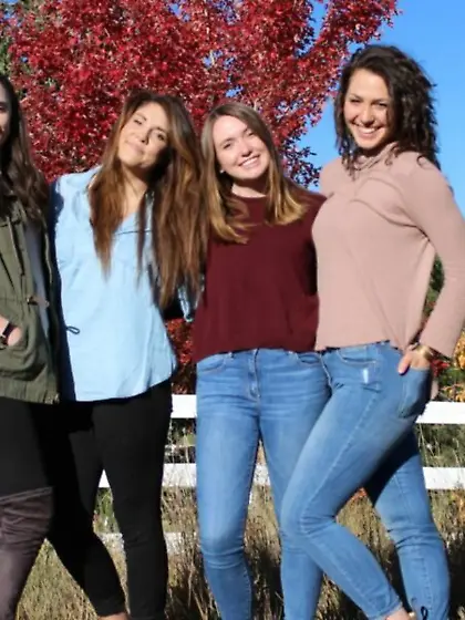 Four Sluts Show Their Butts