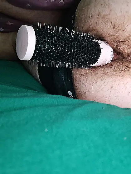 Hairbrush in my ass