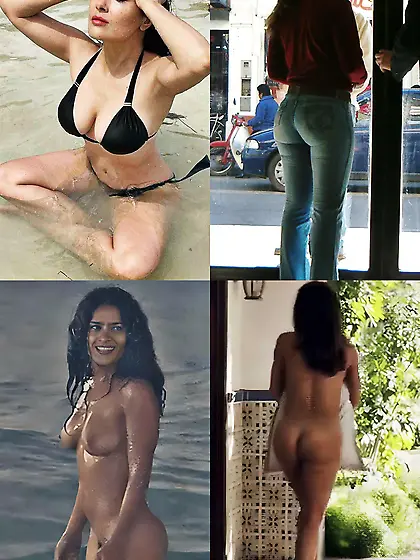Salma Hayek nude collage