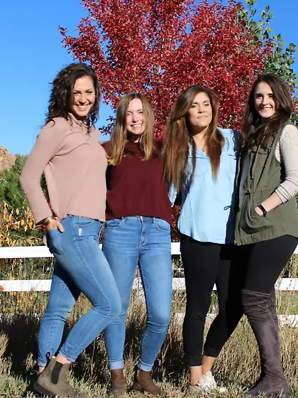 Four Sluts Show Their Butts