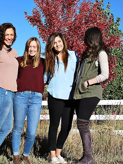 Four Sluts Show Their Butts