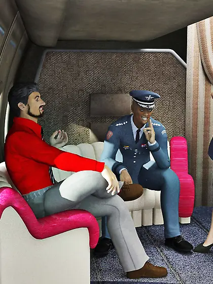 Sexy flight attendant dick