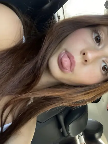 Teen tongue out