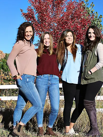 Four Sluts Show Their Butts