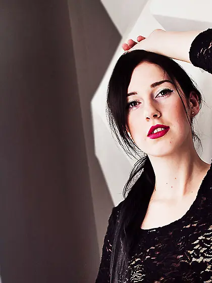 White teen black hair