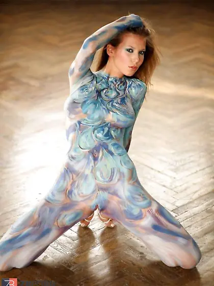 Bodypainted russian gal