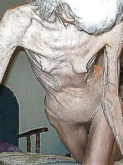 ENORMOUSLY LEAN AND HIGHLY OLD WOOLY GRANNY