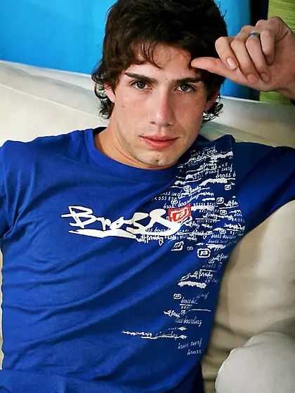 Pretty chick giving two bi studs a blowjob