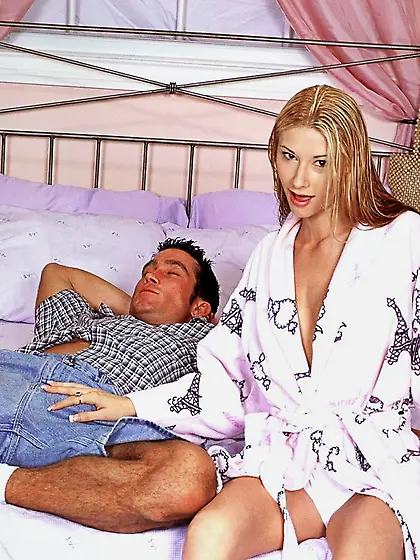 Blonde bombshell Crystal Ray chokes with a huge dick and gets pu