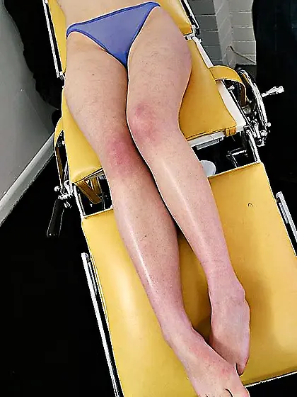 Hot waxing treatment and a fucking machine...