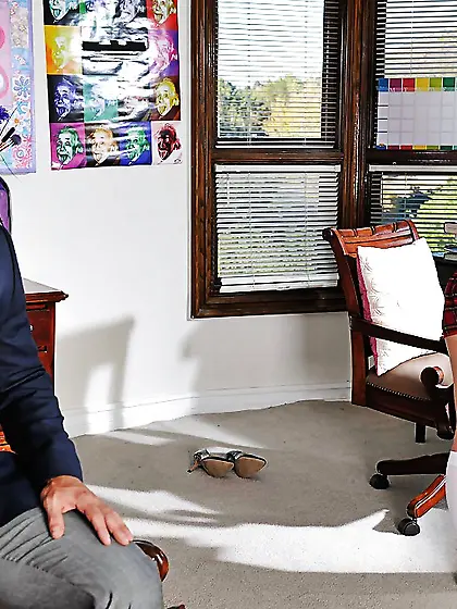 Handsome tutor fucks pigtailed bookworm and finds out that she s