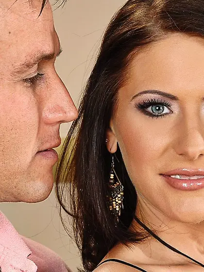 Classy brunette hoe Lara Sharm got her pussy nailed hard and fas