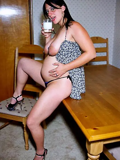 Sultry preggo porn babe