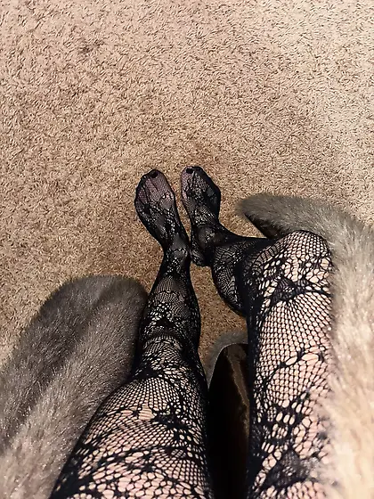 Long legs in sexy stockings and heels