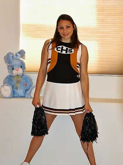 Alicia Angel as a relaxation practise after exercises,  spreads h