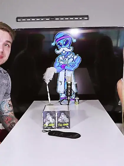 Tanned young blonde fucked rough by tattooed...