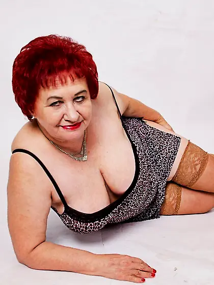 White granny auburn hair