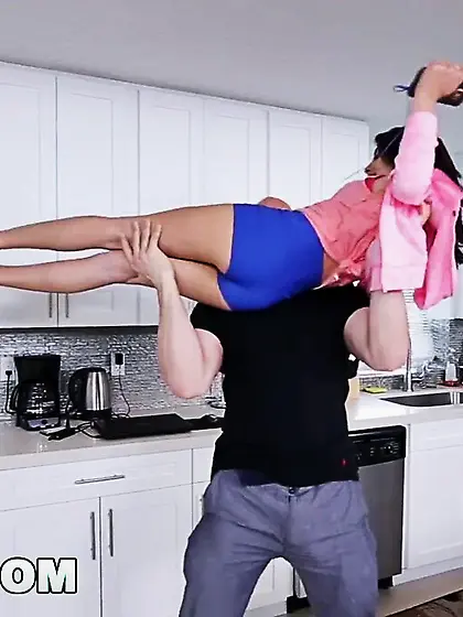 Brute takes teen to bed for hard sex 