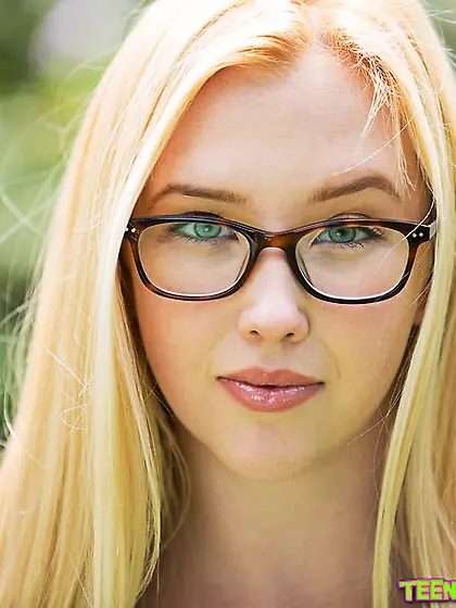 Perky tits blonde glasses