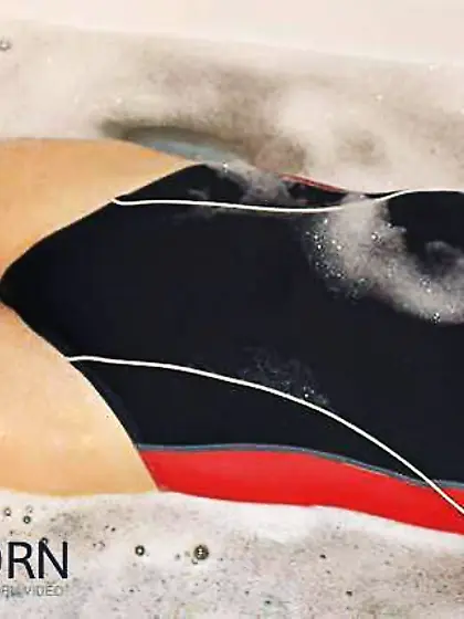 Bathing Suit lady part II cameltoes and moist suit