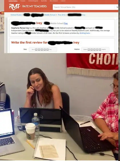 Middle school art teacher fisted wrist deep