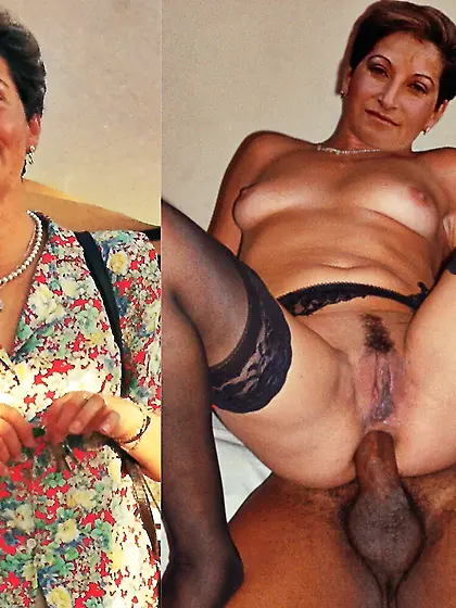 Mature dressed and undressed