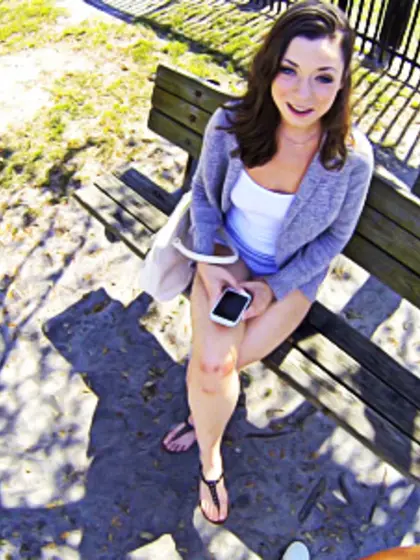 Brunette teen babe white