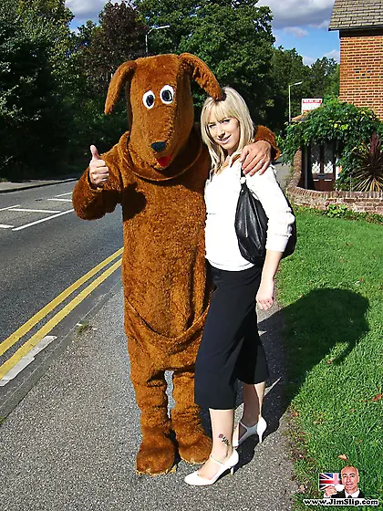 Blonde british teen rammed