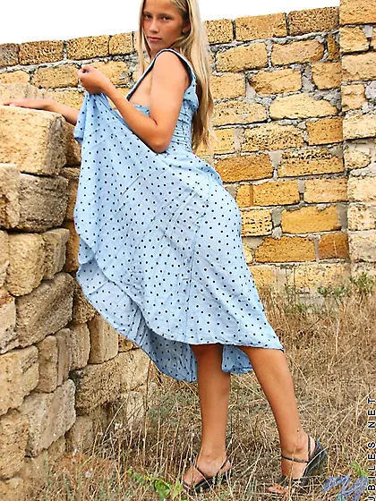 Cutie Ljuba Nubiles with naughty intentions strips off her blue