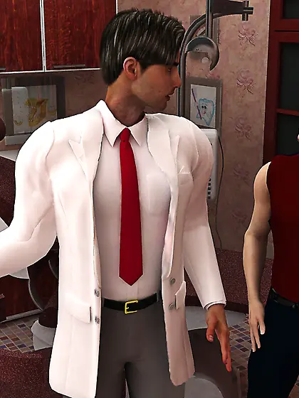 Hairy ebony dentist patient