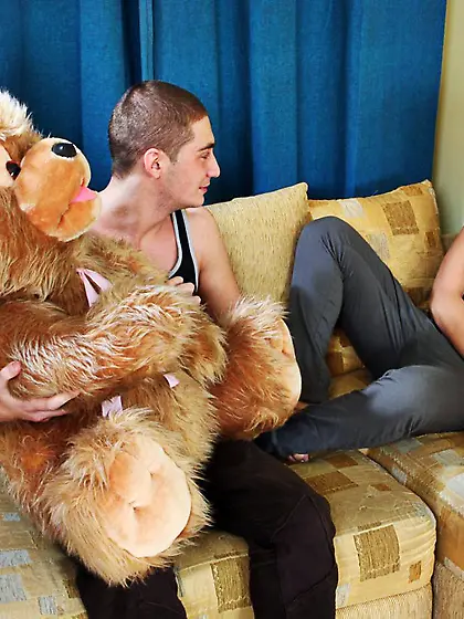 Blonde chick Brittany Spring with pink pussy and flexible asshol