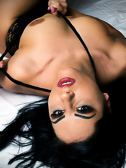 White girl black hair