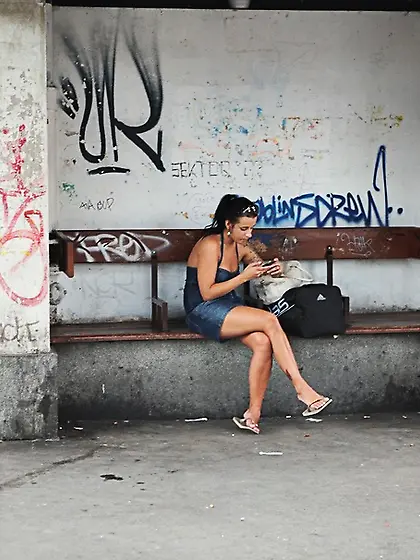 Cute tattooed teen wet