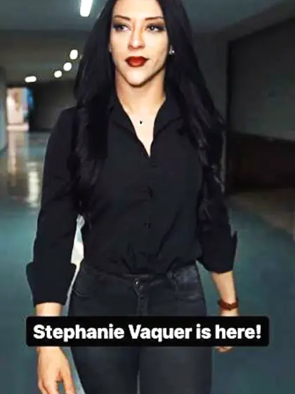 Stephanie Vaquer in black