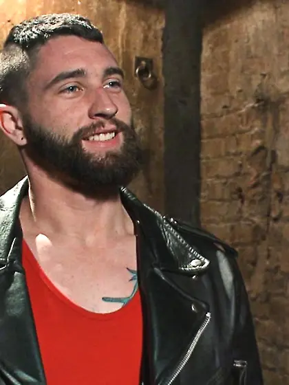 Tattooed bearded stud fixed