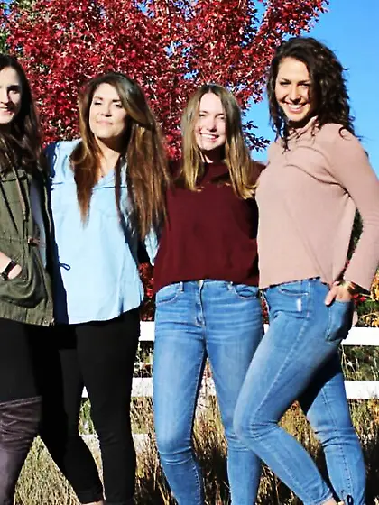 Four Sluts Show Their Butts