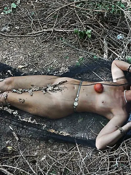 In Forest Cradle with Apple