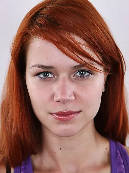 Slim charming cute redhead