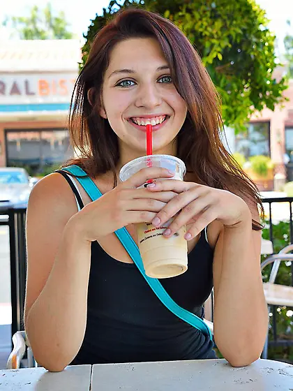 Saucy and playful girl Ariana Grand strips everything off and de