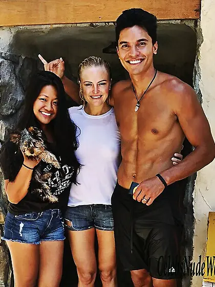 Malin Akerman In A See Through Top