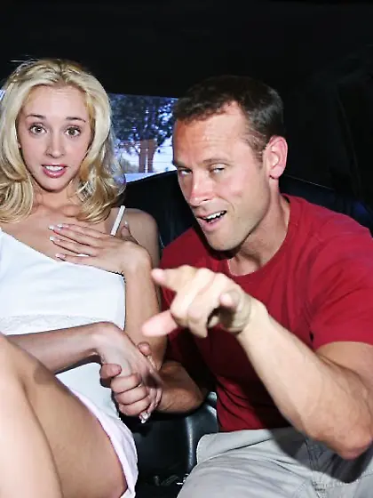 Kelly Wells takes her panties off in the car and gets her ass ra