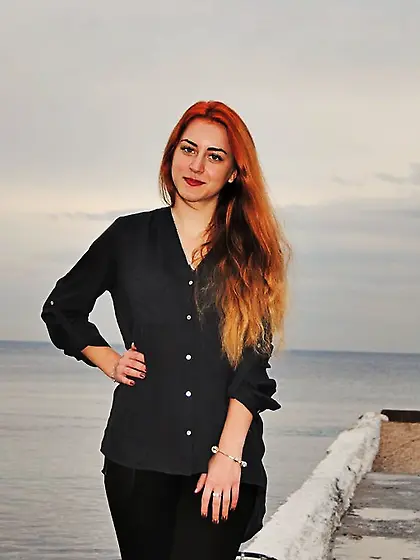 White girl orange hair