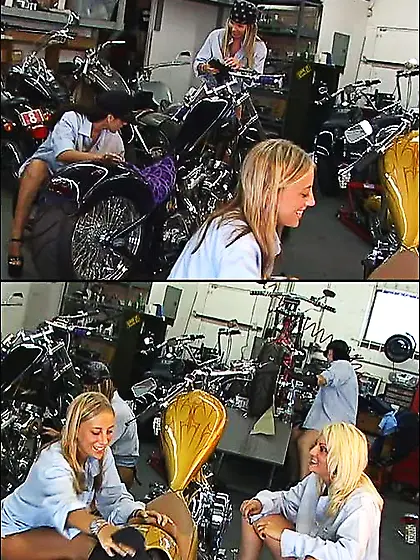 4 Bike Girls Get Together to Strapon Fuck...