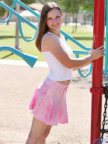 Absolutely gorgeous cutie is ready for some posing outside.  Such