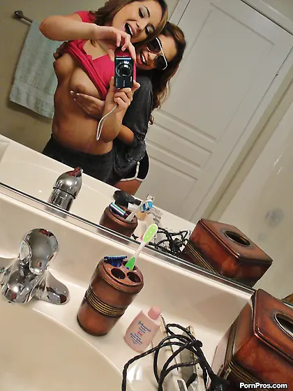 Slutty BFFs sharing a cock for fun