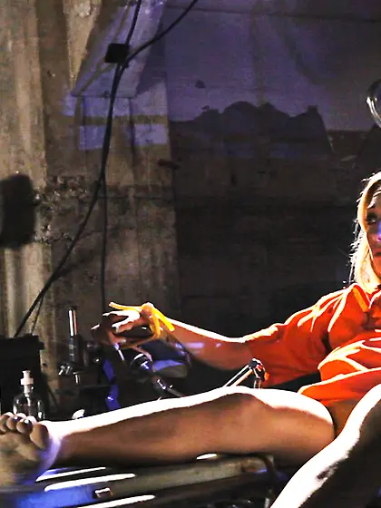 Tied small tits slave