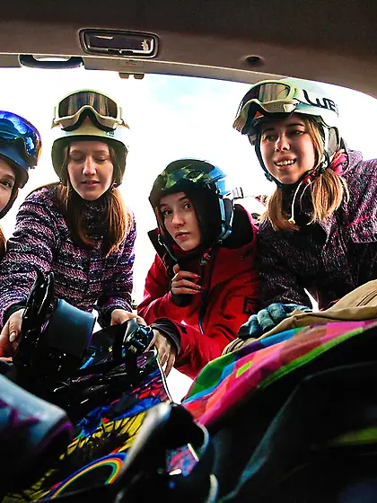 Ready, set, snow! Lesbian Foursome by ClubSweethearts